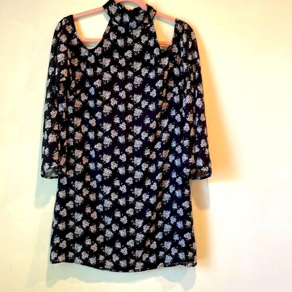 NWT Lucca Couture Floral Cold Shoulder Dress